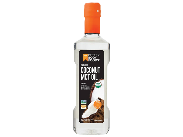 BetterBody Foods' Organic Coconut 100% MCT Oil - Keto-Friendly - C8 & C10 - Gluten Free - 16.9 oz