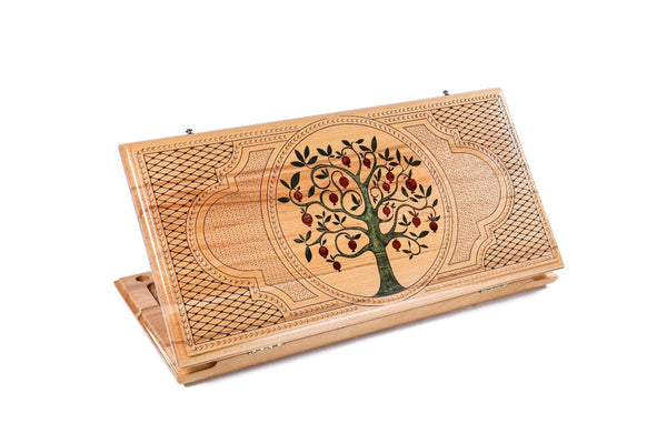 Pomegranate Tree Red Epoxy Backgammon classic