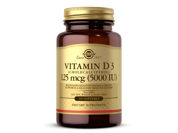 VITAMIN D3 (CHOLECALCIFEROL) 125 MCG (5,000 IU) SOFTGELS By Solgar