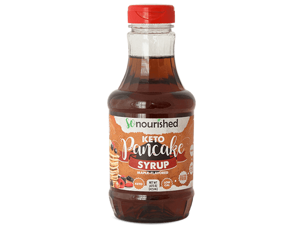 Keto Pancake Maple Syrup by So Nourished - 16 FL OZ - 1g Net Carb, Sugar Free Syrup, Made in USA, Low Calorie, Low Carb, Gluten-Free, Vegan